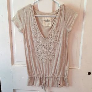 Hollister size xs embellished shirt never worn